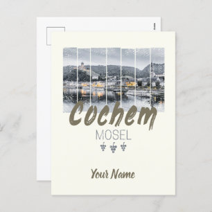 Cochem op de Moselle Germany Souvenir Feestdagenkaart