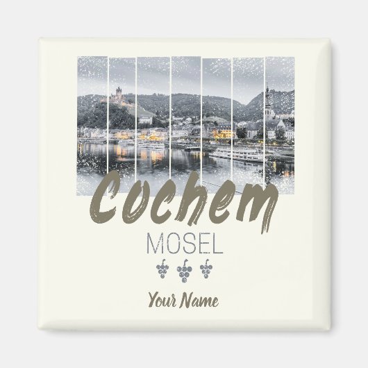 Cochem op de Moselle Germany  Souvenir Magneet (Voorkant)