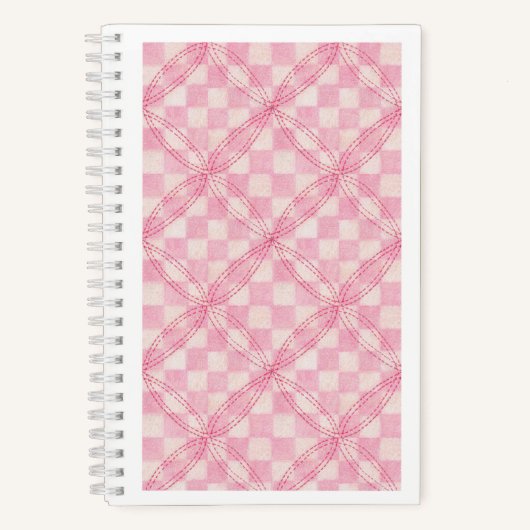COCHETTE DE CHÈQUE ROSE 5,5x8,5 Carnet spiral / Bl (Recto)