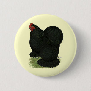 Cochin: Black Hen Ronde Button 5,7 Cm