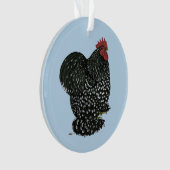 Cochin: gebotteld rooster ornament (voorkant)