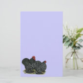 Cochin Mottled kippen Briefpapier (Staand voorkant)