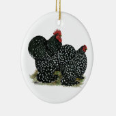 Cochin Mottled kippen Keramisch Ornament (Rechts)