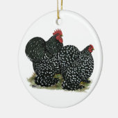 Cochin Mottled kippen Keramisch Ornament (Links)