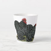 Cochin Mottled kippen Latte Mok (Voorkant)