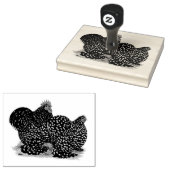 Cochin Mottled kippen Rubberstempel (Gestempeld)