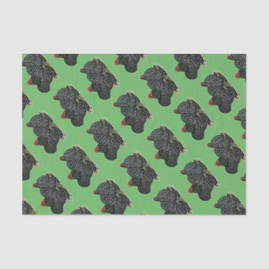 Cochin Mottled kippen Tissuepapier (Voorkant)