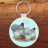 Cochin: Zelfblauw Sleutelhanger (Voorkant)