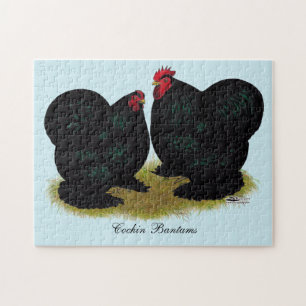 Cochins Black Bantam Paar Legpuzzel