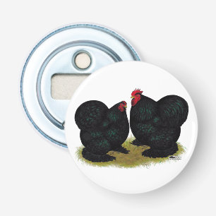 Cochins Black Bantam Pair Button Flesopener