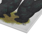 Cochins Black Bantam Pair Snijplank (Hoek)