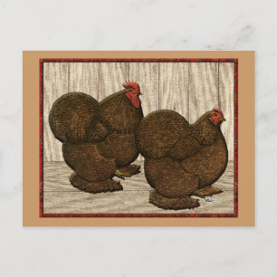 Cochins: getextureerde rode balken briefkaart