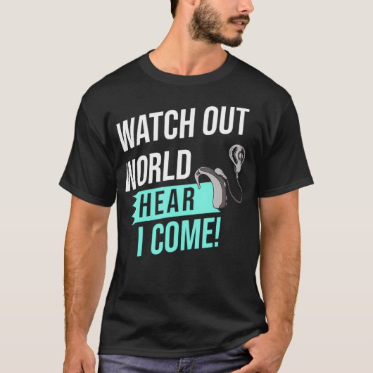 Cochlear Implant Gift Deaf Awareness T-shirt (Voorkant)