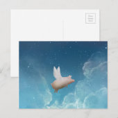 cochon à la carte postale étoiles (Devant / Derrière)