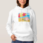 Cochon À La Plage Femme Sweat - shirt à capuche (Devant)