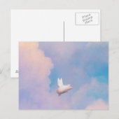 cochon avec ailes carte postale (Devant / Derrière)