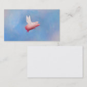 Cochon avec ailes cartes de visite (Devant / Derrière)