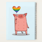 Cochon Avec Ballon Arc-En-Ciel (Dos)