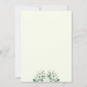 Cochon avec Bow Baby shower de verdure Invitation (Dos)