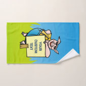 Cochon avec signe (Serviette à main)