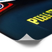 Cochon bleu en uniforme de police | AI Art Poster (Coin)