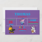 Cochon, Corbeau, Chien Amusant Invitation (Devant)