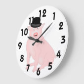 Cochon dans une horloge Casquette (Angle)