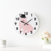 Cochon dans une horloge Casquette (Maison)