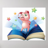 Cochon Dansant Sur Un Poster De Livre (Devant)