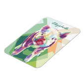Cochon d'art pop coloré Magnet personnalisé (Côté Gauche)