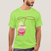 Cochon De Bois De Dessin Avec T-Shirt De Lariat (Devant)