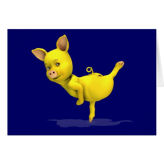 Cochon de danse jaune (Devant horizontal)