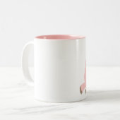 Cochon de dessin joyeux teuse tasse personnalisée (Devant gauche)