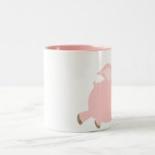 Cochon de dessin joyeux teuse tasse personnalisée (Centre)