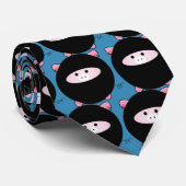 Cochon de Ninja sur Cravate bleue (Roulé)