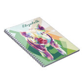 Cochon de peinture pop colorée Carnet personnalisé (Côté Droit)