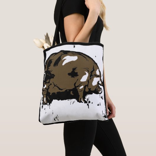 Cochon de sciage victorien sur sac (De près)