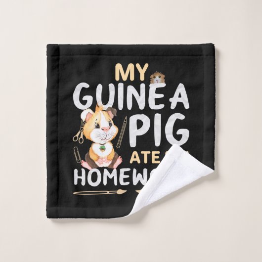 Cochon d'Inde Mignon a Mangé Mon Devoir (Gant de toilette)