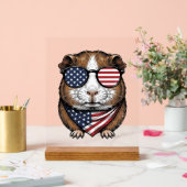 Cochon d'Inde patriotique Gravure vintage (Mariage)