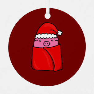 Cochon en couverture décoration de Noël