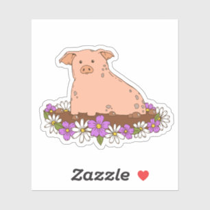 Cochon mignon Avec Sticker Ordinateur Portable Fle