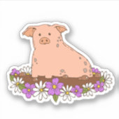 Cochon mignon Avec Sticker Ordinateur Portable Fle (Devant)