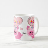 Cochon Mug Joyeux Anniversaire Mug (Devant droit)