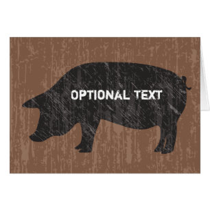 Cochon noir rustique