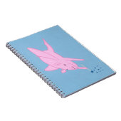 Cochon rose faisant des étoiles bleues Carnets (Côté Droit)