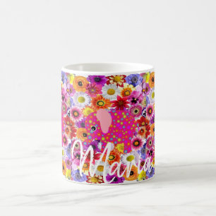 Cochon rose floral Mug
