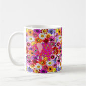 Cochon rose floral Mug (Gauche)