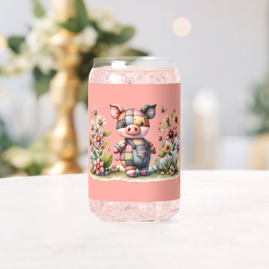 Cochonnet Patchwork Mignon dans un Jardin Floral (Insitu (Mariage))