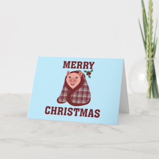 Cochons dans couvertures Carte de Noël Xmas (Devant)