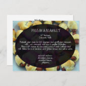 Cochons dans une carte de recette de couverture (Devant / Derrière)